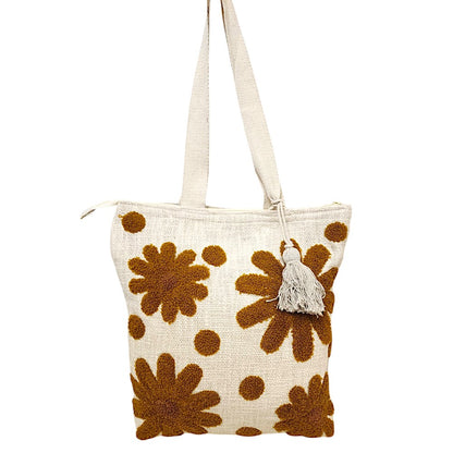 Artistic Floral Design Tote Bag