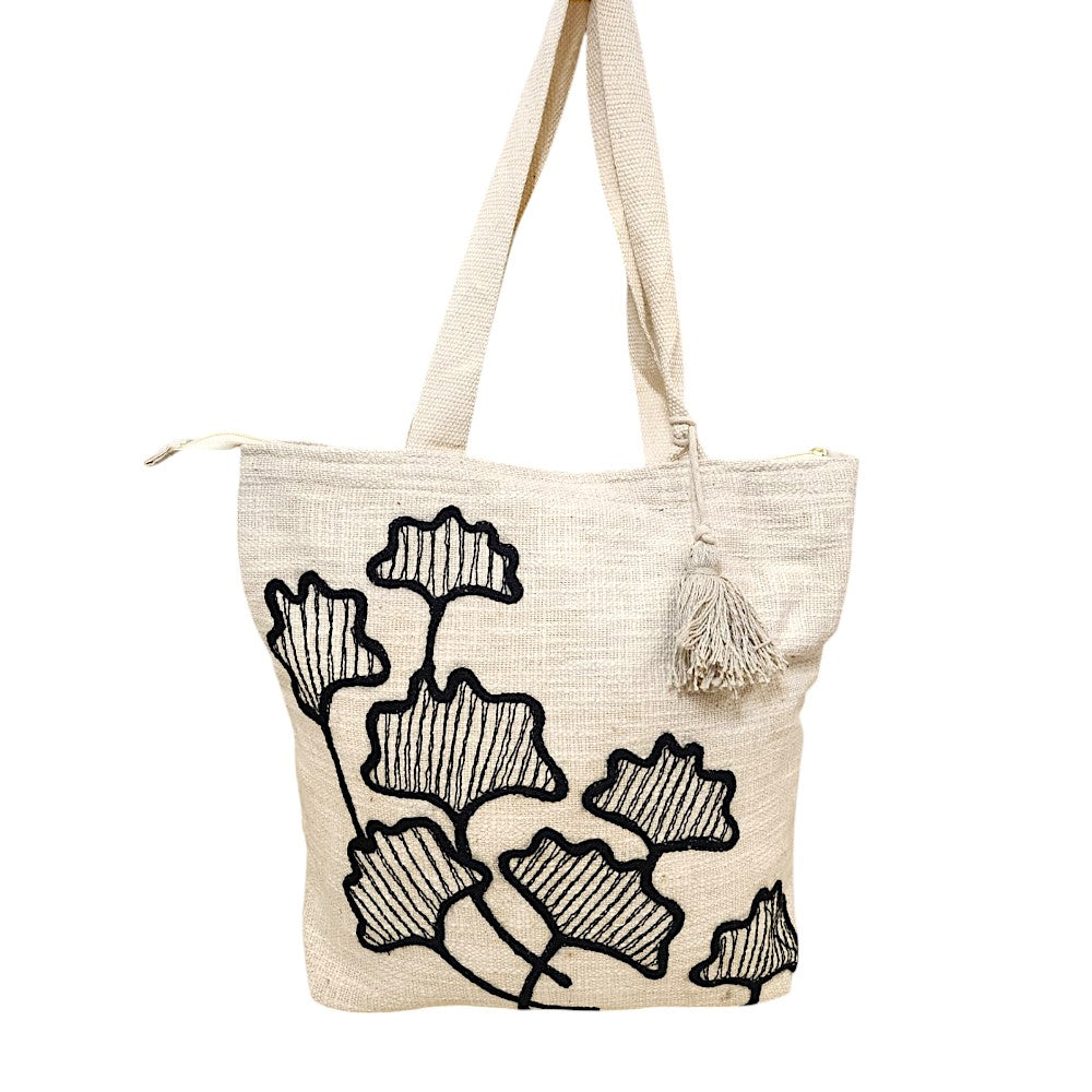 Artistic Floral Design Tote Bag