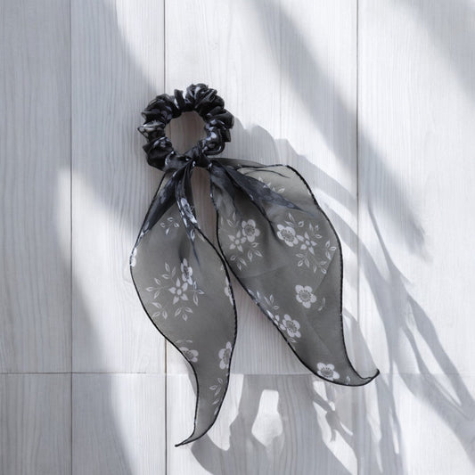 Organza Printed Scarf Scrunchie