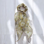 Organza Printed Scarf Scrunchie
