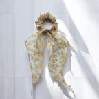 Organza Printed Scarf Scrunchie