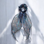 Organza Printed Scarf Scrunchie