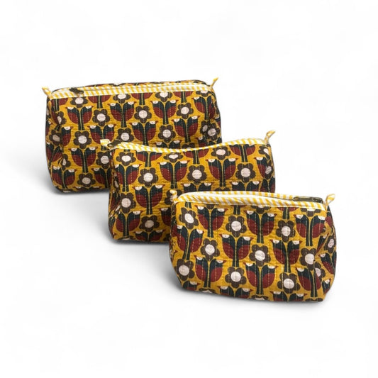 Ethnic Quilted Pouch Set