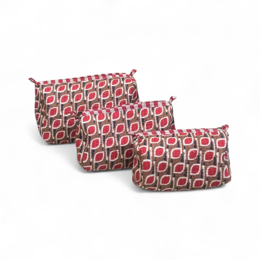 Ethnic Quilted Pouch Set