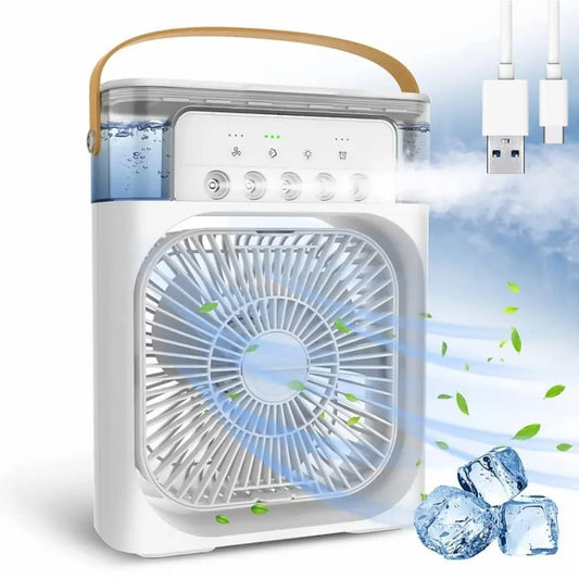 Mini Cooler Fan with 7-Color LED Light