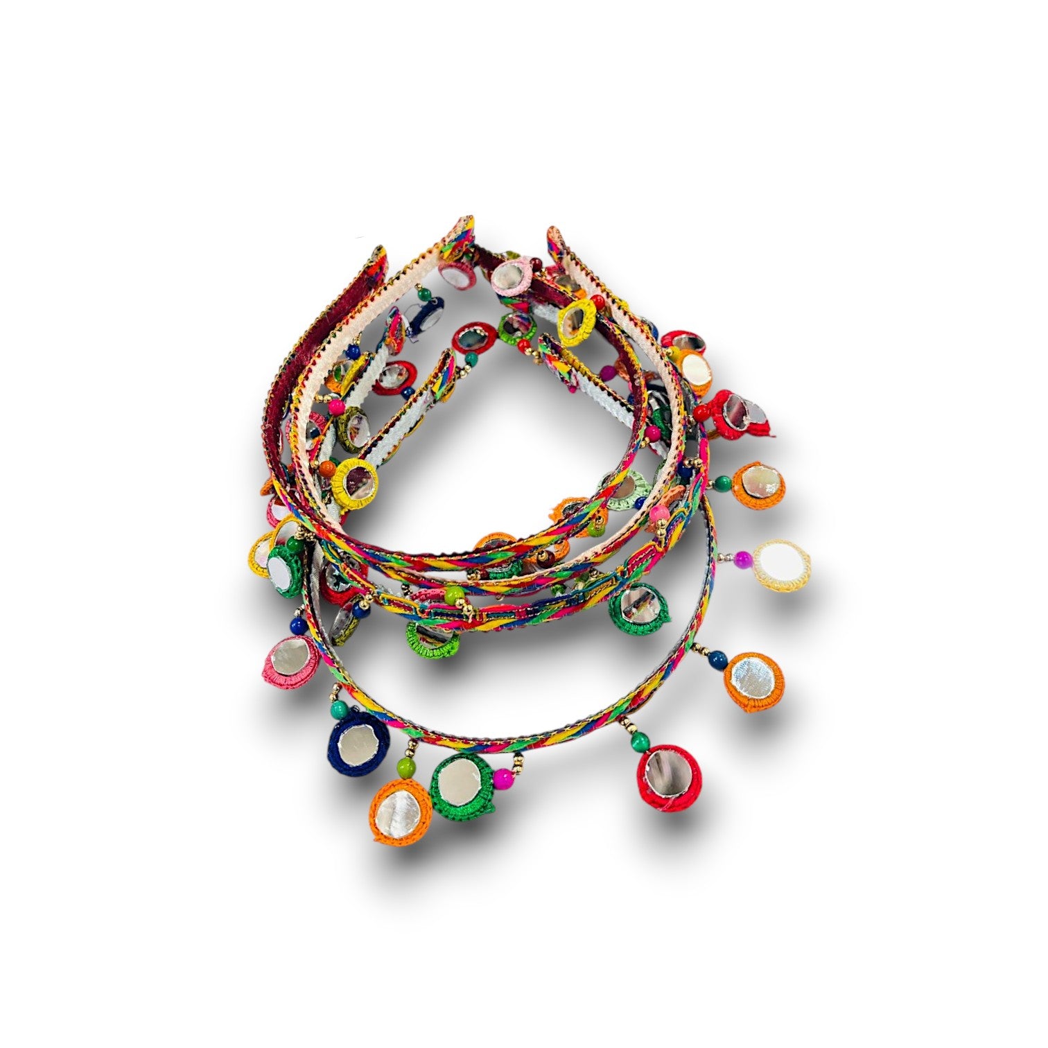 Handmade Gujarati Mirrors Work Headband